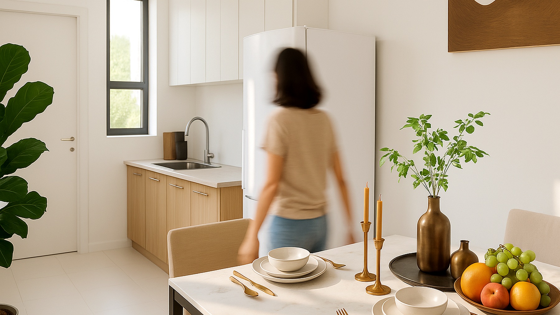 Elite Collection actual kitchen and dining area.
