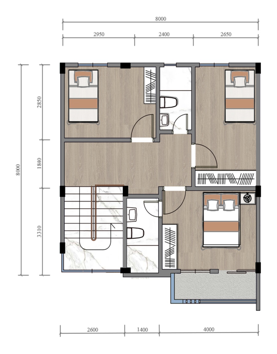 Premier Collection upper floor plan actual crop.
