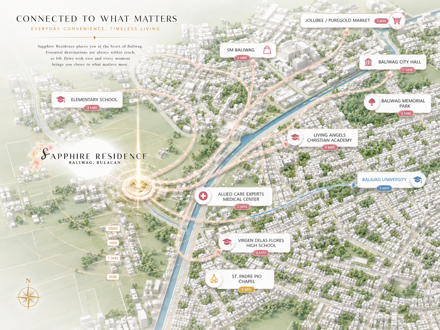 Sapphire Valley site location map in Baliwag Bulacan